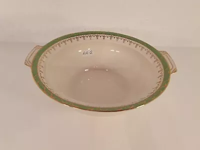 Buy Alfred Meakin, Serving Bowl With Green Edge And Gold Floral Gilt Pattern • 24.98£