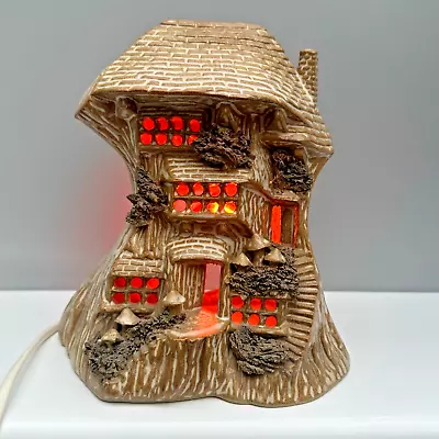 Buy Vintage Cornish Prykernow Pottery Cornish Pixie Workshop House 1970s Table Lamp • 68.95£