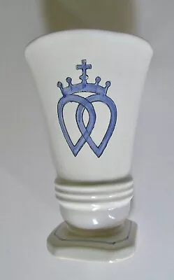 Buy M.B.F.A,  Pornic : Peint A La Mcin,  French  Pottery  : Decorated White Vase • 8.99£