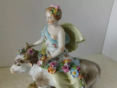 Buy Stunning Antique Dresden Allegorical Figurine - Europa And The Bull - Germany • 538.66£