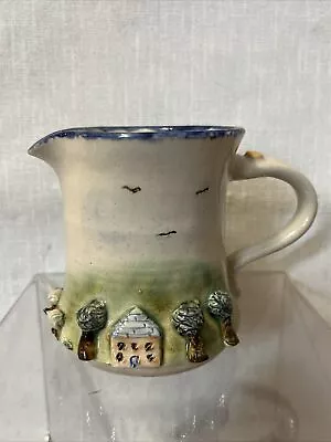 Buy Marianne Finlayson Stow Studio Pottery Scotland Jug 4  Tall Sheep/Cottage Chic • 19.99£