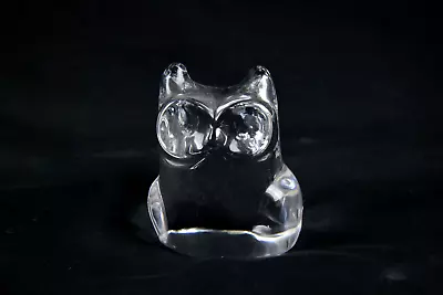 Buy Orrefors Sweden Crystal Clear Owl Figurine 4   Signed (CE10674) • 27.96£