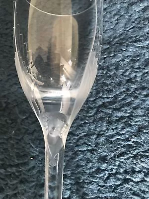 Buy Lalique Crystal Angel Champagne Stemware Glass With Face Great Cond 8-1/8” • 126.04£