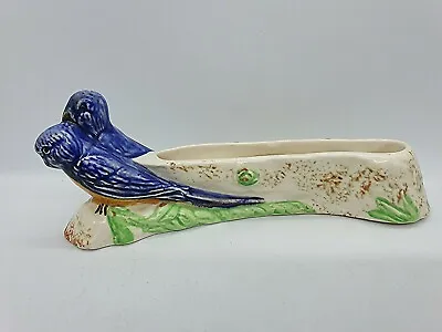 Buy Blue Birds On Log Hand Painted By Shorter & Son Ltd Vintage • 9£