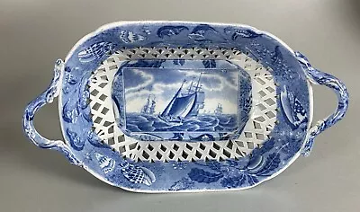 Buy Pearlware C1820 Shipping Series Basket Transferware Antique English Pottery • 45£