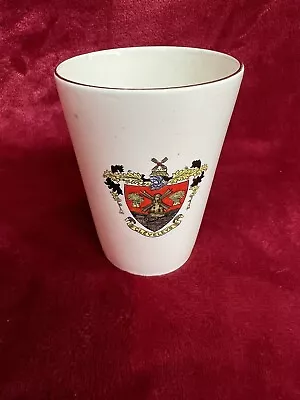 Buy Antique Vintage Crested Ware BEAKER Arcadian With CLEVELEYS CREST (town) • 10£