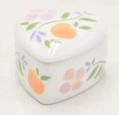 Buy Vintage Heart Shaped Floral Trinket Box, Pill Box, Storage Box • 9.95£