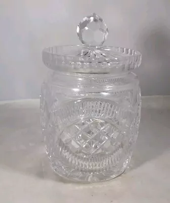 Buy Beautiful Antique Vintage Crystal Cut Glass Biscuit Barrel Cookie Jar/ Sweet Jar • 22£