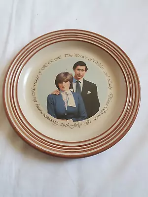 Buy Purbeck Pottery Royal Wedding Charles Diana Plate 1981 • 4£