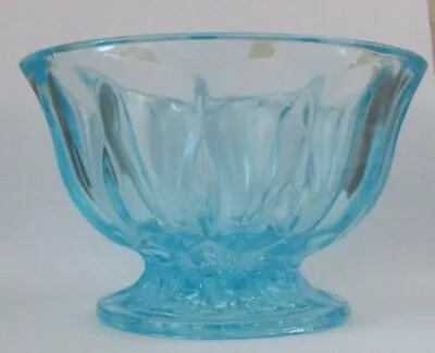 Buy Blue Vaseline Glass 6 Inch Bowl; Excellent Condition • 17.46£