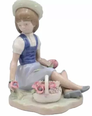 Buy Lladro Figurine - 1287 - 'With Wild Flowers’ - Excellent Used • 69.99£