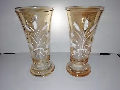 Buy A Pair Of Enameled Bohemian Beer Glasses. (849) • 25£