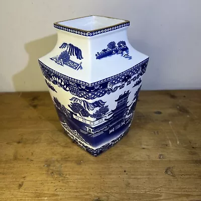 Buy Ringtons Tea Collectable WILLOW STORY Blue & White Vase 21cm. VGC  • 9.95£