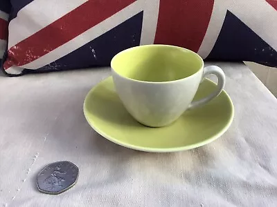 Buy Vintage 1950s Poole Pottery “Seagull” Lime Green Tea Cup & Saucer • 6£