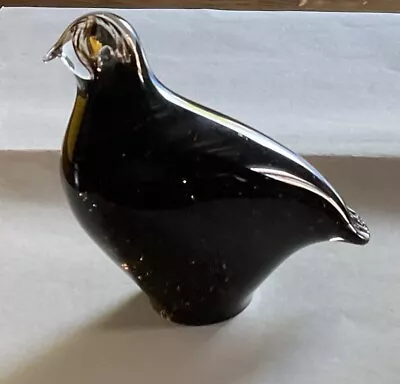 Buy Dark Brown Speckled Glass Partridge Paperweight By Wedgwood From 1970’s • 25£