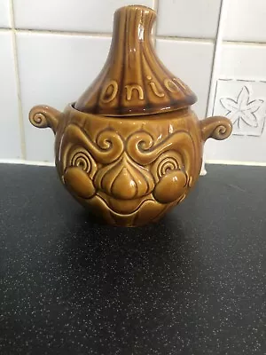 Buy Vintage Pottery Onions Sadler Pot With Lid • 4.50£