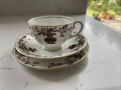 Buy Aynsley Bone China Trio (Cup,Saucer & Side Plate) Birds And Vines Pattern A6017 • 6.99£