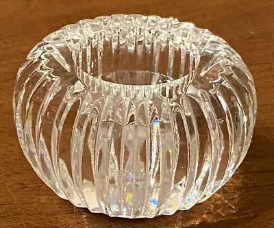 Buy SOLID WATERFORD CRYSTAL Ribbed Tea Light Votive Candle Holder 2.5” Tall 3” Wide • 18.59£