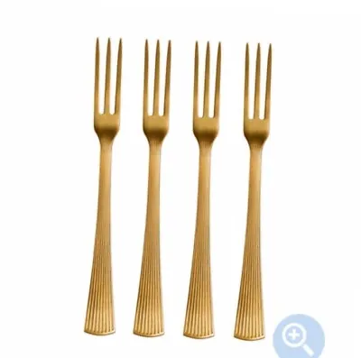 Buy Wedgewood Wild Strawberry Gold Plated Set Of 4 Dessert Forks Brand New Boxed  • 65£
