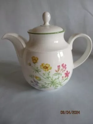 Buy Marks & Spencer St Michael Pretty Summer Garden English China Teapot • 15.50£