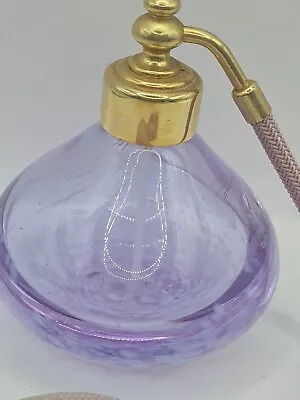 Buy Beautiful Vintage Lilac Caithness Glass Patterned Perfume Atomizer Bottle • 19.99£