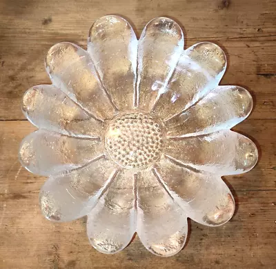 Buy Vintage Dartington Daisy Handmade Crystal Glass Large Fruit Bowl ~ Frank Thrower • 18.99£