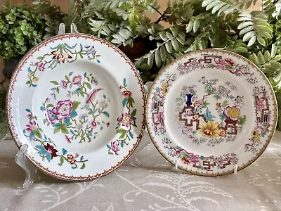 Buy Antique Minton CHINESE TREE Plate And Coalport PEMBROKE Bowl Chinoiserie Style • 25£