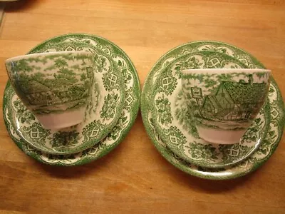 Buy 2 Sets Of 3 English Green Ironstone Tableware Ltd  Old Inns Series Staffordshire • 32£