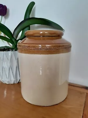 Buy Vintage Saltglazed Stoneware Jar Canister Storage Utensils Pot  Farmhouse Large • 15£