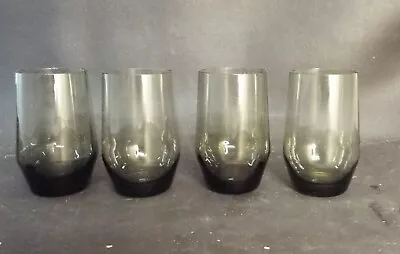 Buy Vintage Set Of Four Smoke Grey Shot/ Aperitif Glasses 1960's. • 14.99£