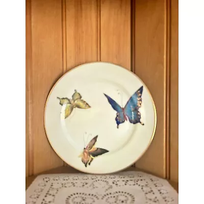 Buy Noritake Nippon Luster Morimura Butterfly Hand Painted Fine China Antique Plate • 24.22£