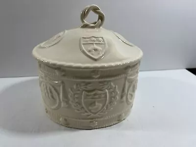 Buy Vintage Leedsware Classical Creamware 6”Covered Oval Bowl Old Embossed Mark • 23.25£