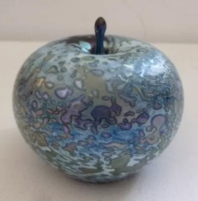 Buy IRRIDESCENT GLASS APPLE Sculpture / Paper Weight  POSSIBLY JOHN DITCHFIELD • 34.99£