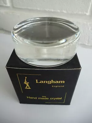 Buy Langham Hand Made Crystal Glass Paperweight In Original Box • 4.99£