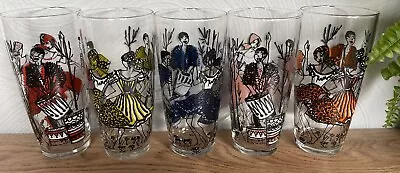 Buy Vintage Alexander Hardie-Williamson Ravenhead Glasses X5 Flamenco Dancers VGC • 18£