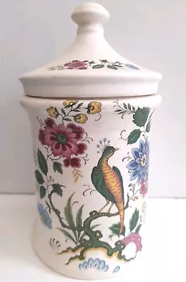 Buy Vintage Purbeck Cermaics Swanage Biscuit Barrel - Peacock Floral Decoration  • 8£