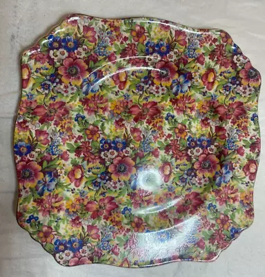 Buy Royal Winton, Grimwades, Square China Plate, Flower Design,  Sunshine  • 6£