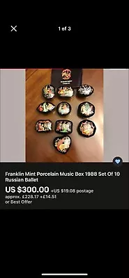 Buy Franklin Mint Porcelain Music Box • 110£