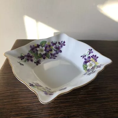 Buy Royal Tuscan - Bone China - Small Floral Flower - Purple Dish Ring Holder • 6.99£