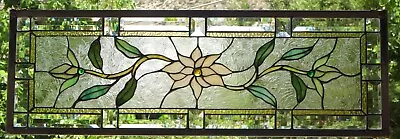 Buy Stained Glass Transom Window HANGING PANEL  36 1/4 X 13 Incl Hooks • 452.79£