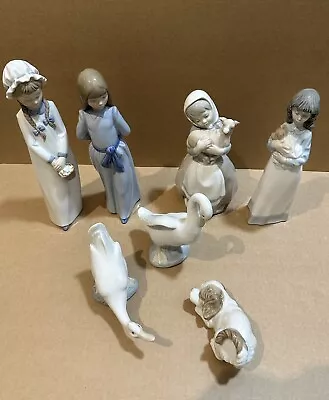 Buy Job Lot 7 Nao By Lladro Porcelain Mix Figurines, All In Perfect Condition • 69£