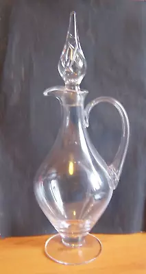 Buy Beautiful Dartington Crystal Glass Handled Claret / Wine Decanter. Twist Stopper • 35£