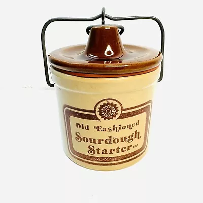 Buy Vtg Stoneware Old Fashion Sourdough Starter Crock Jar With Original Box • 39.14£