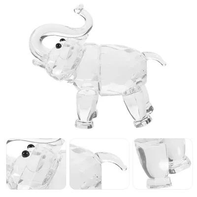 Buy  Elephant Sculpture Crystal Ornament Exquisite Figurine Delicate Desktop Child • 7.55£