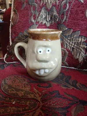 Buy Vintage Collectable Studio Art Pottery Ugly Face Mug Unmarked • 8£