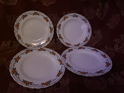 Buy Four Pimpernel 1920s New Chelsea Staffs Side Plates Vibrant Design Gold Rim • 8.99£