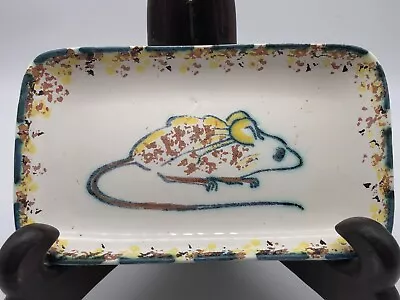 Buy Vintage Honiton Pottery / Shallow Dish Mouse Plate / Hand Painted • 20£