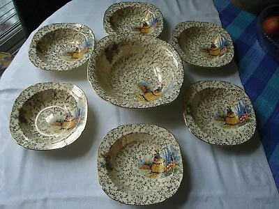 Buy Complete 7 Pieces Crinoline Lady Fruit Set By J. Fryer + Son. Never Used • 18£