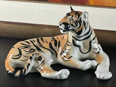 Buy RARE Porcelain 11  USSR Lomonosov  Tiger  Sculpture (no Mark) • 186.29£