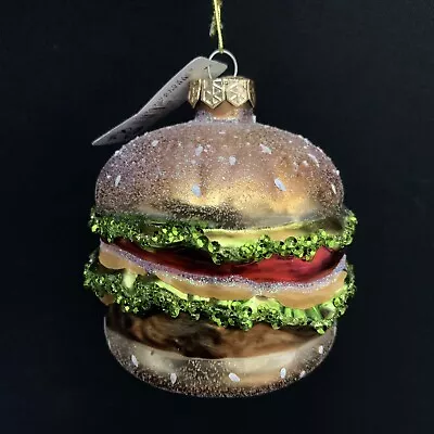 Buy BEEF BURGER Novelty Glass Bauble Christmas Tree Hanging Ornament Decoris • 8.99£